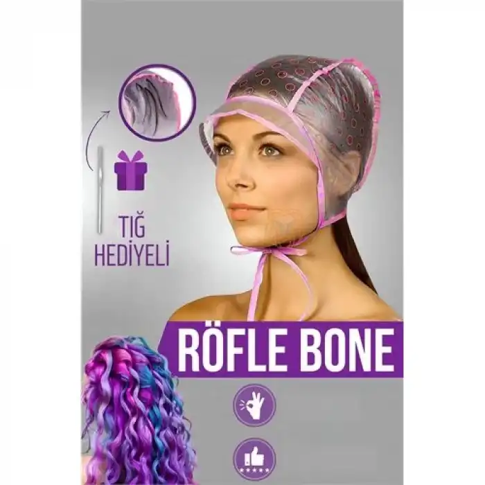 BX Röfle Bonesi Tığlı Saç Boya Bonesi