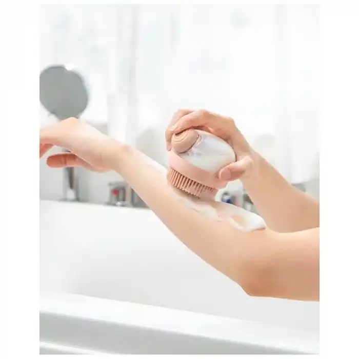 BX Şampuan Hazneli Silikon Peeling ve Masaj Fırçası