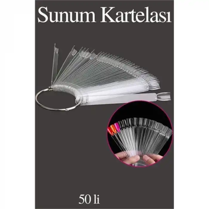 BX Takma Tırnak Sunum Kartelası ŞEFFAF