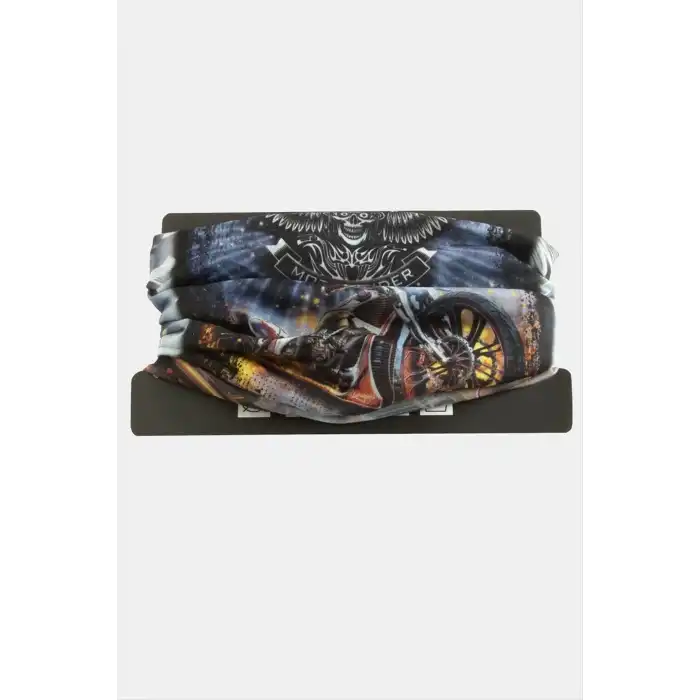 Motorcu Desenli Baff Boyunluk