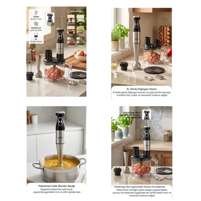 Multi Blender Seti 2lt Hazneli Shb-7532 Bx40