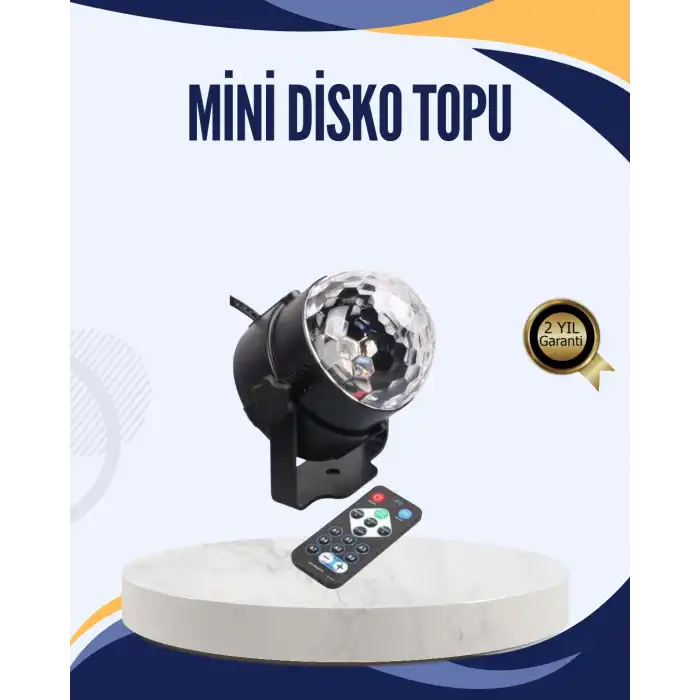 Müzik Sensörlü Renkli LED Parti Işığı