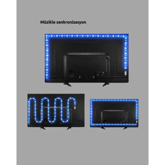 Müzikle Senkronize LED Şerit TV Aydınlatma