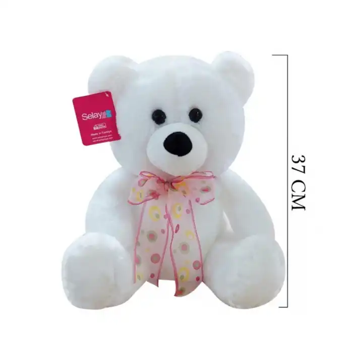 BX 1178B Selay, Oturan Ayı 37 cm Beyaz