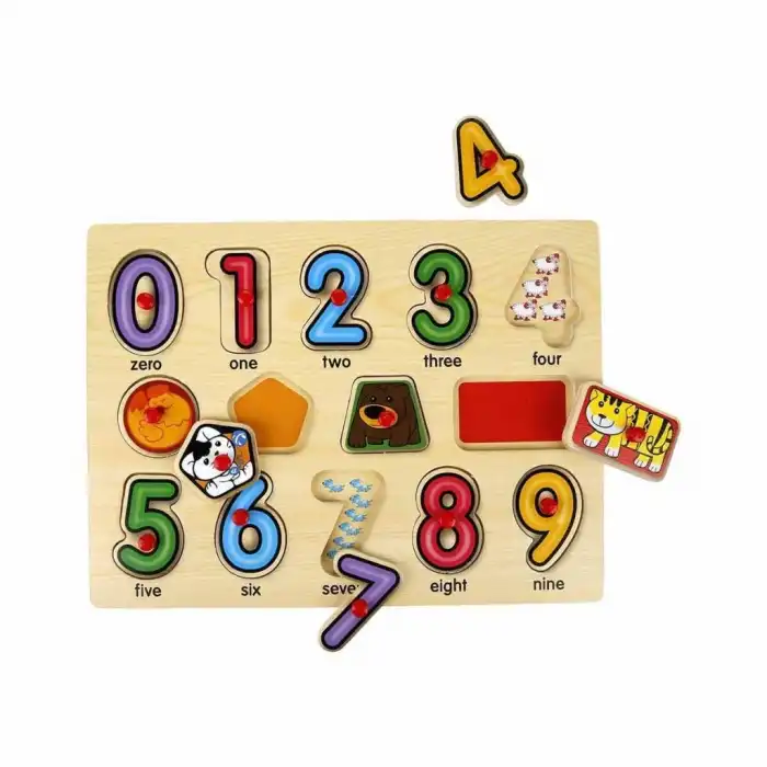 BX 130444 Ahşap Raptiyeli Puzzle Saat