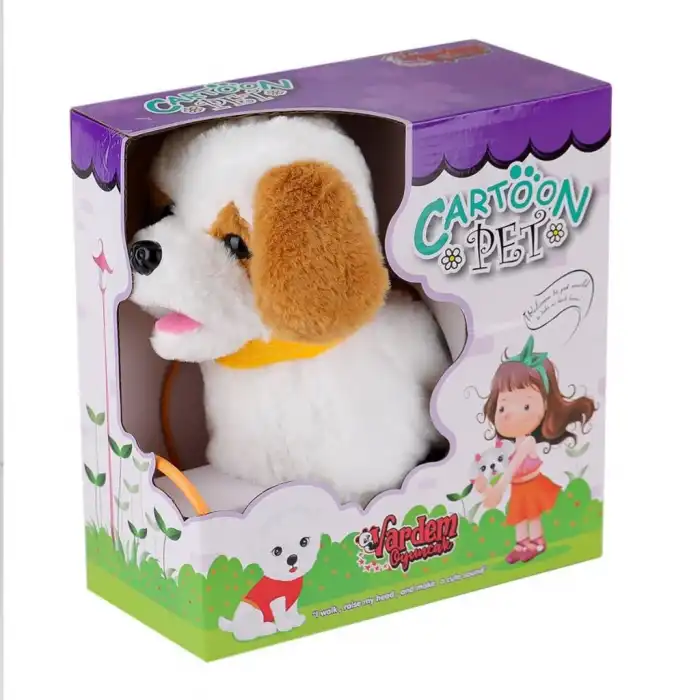 BX  PFT-B019 Yürüyen Tasmalı Peluş Köpek