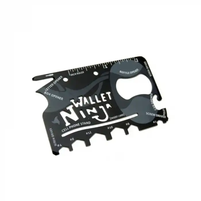 Eco Lounge Ninja Wallet Survival Acil Durum Kiti / Kartı - 18 in 1