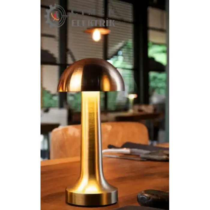 NOAS YL86 1230 Atina Şarjlı Gold Masa Lambası 3 Renk