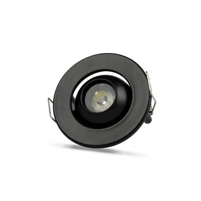 NOAS YL94 0202 Siyah Kasa 1W Led Spot 3200K Gün Işığı
