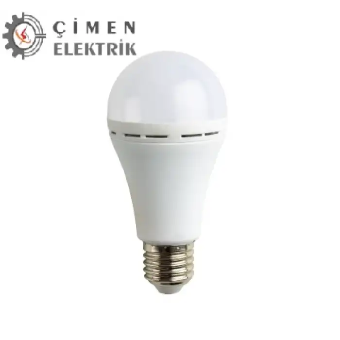 NOAS YL95 0711 7W Şarjlı Led Ampul 6400K Beyaz Işık E27 Duy