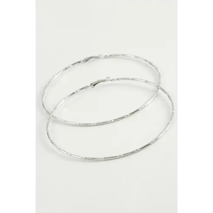 Noktalı Metal Halka Küpe 8-9-10 cm