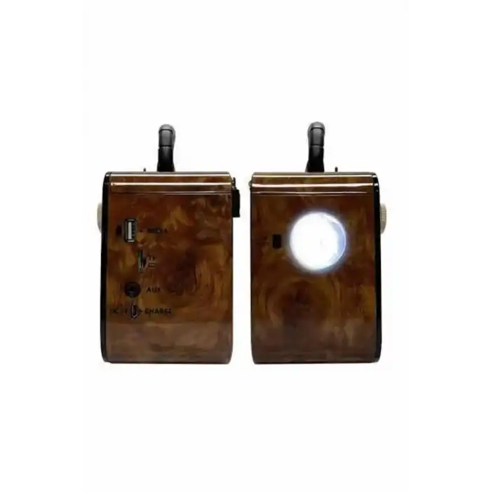 Nostaljik Radyo Bluetooth Bağlantılı Müzik Kutusu Ahşap