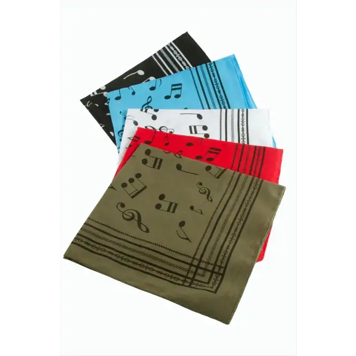 Nota Desenli Keten Bandana 50*50