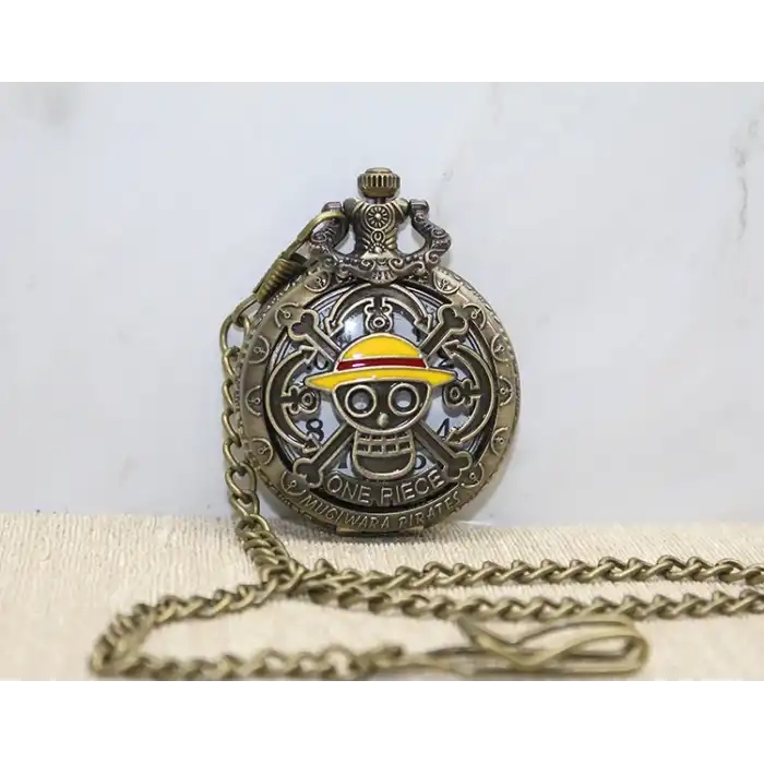 One Piece Tasarımlı Köstekli Saat