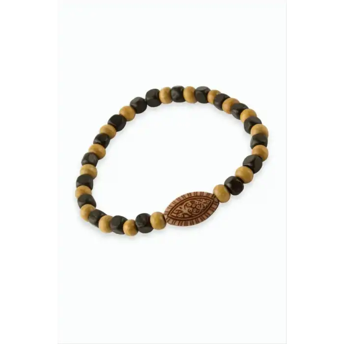 Oval Bambu Ahşap Bileklik 6 mm