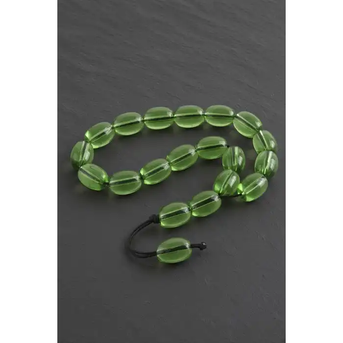Oval Cam Taş Tesbih 10*13 mm