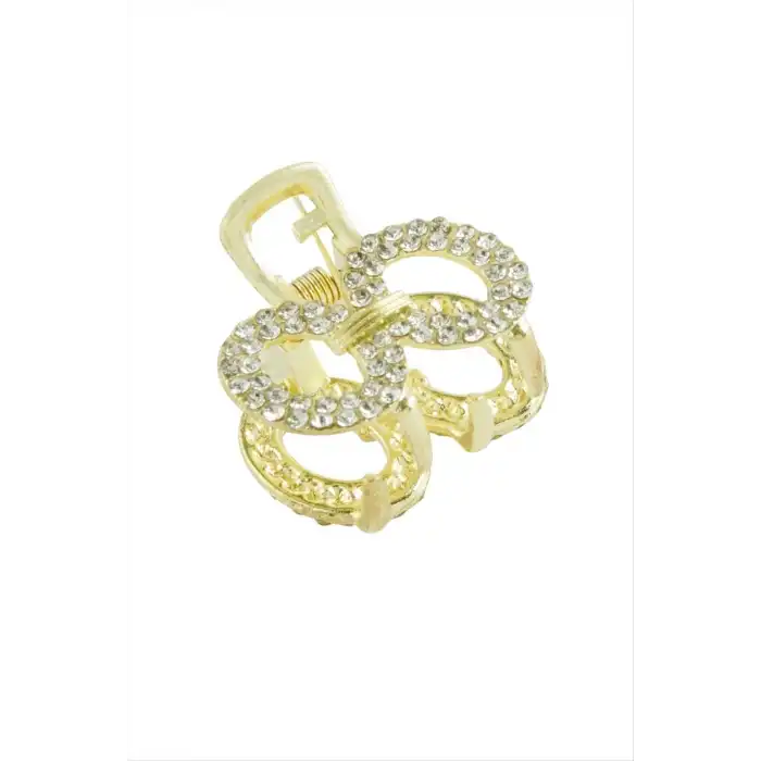 Oval Taşlı Minik Metal Mandal Toka 2,5 cm