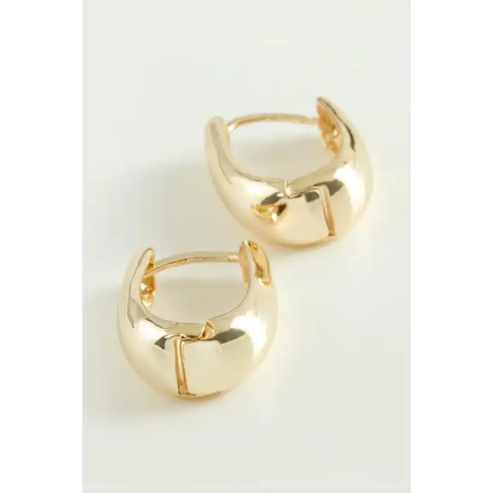 Oval Trend Metal Küpe