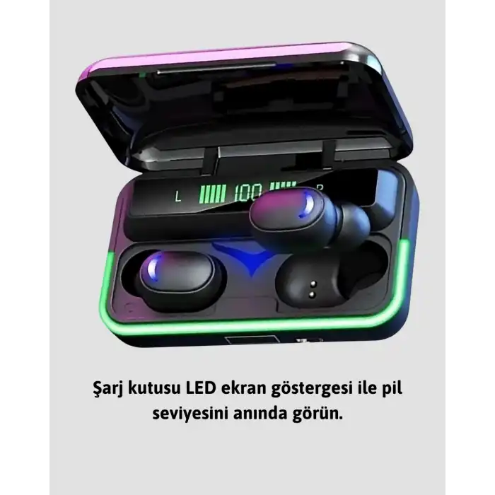 Oyun Modlu E10 Bluetooth Kulaklık Powerbank Ve Led Ekranlı