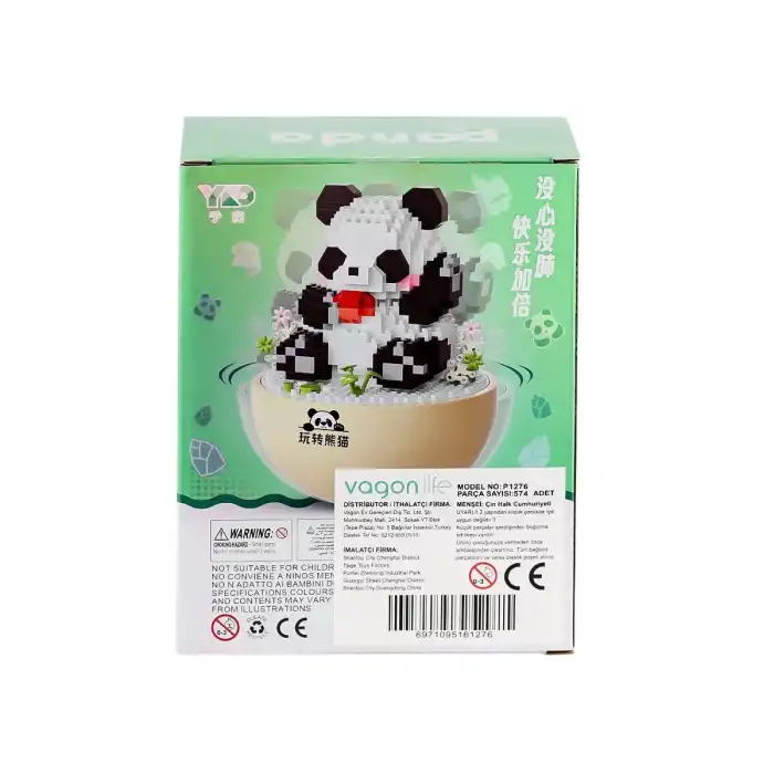 P1276 Panlos Panda 574 Parça Blok Seti -Vagon life