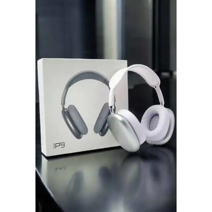 P9 Air Max Kablosuz 5.0 Mikrofonlu Bluetooth Kulaklık Beyaz Yüksek Ses Kaliteli