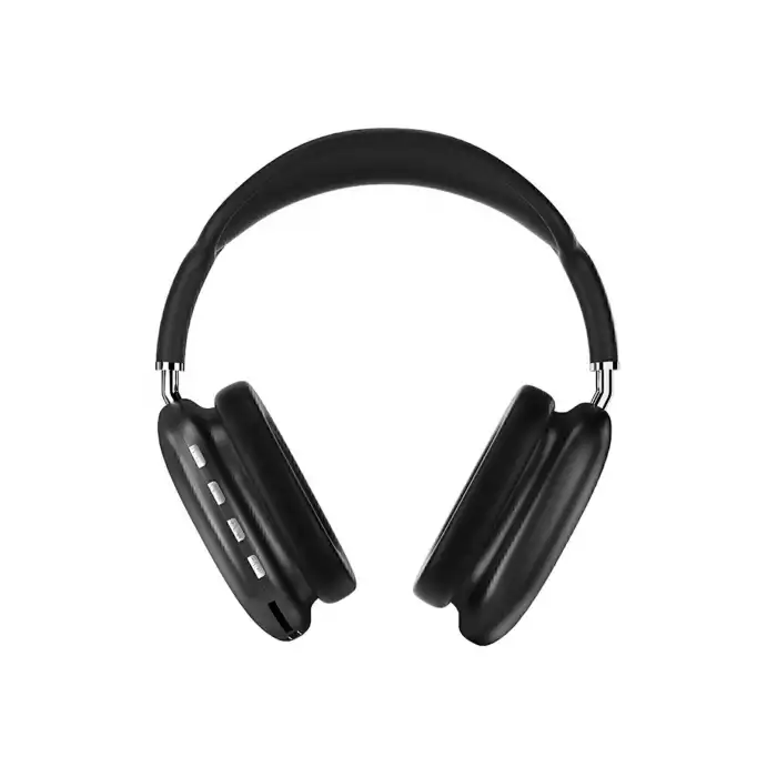 P9 Bluetooth 5.0 Kablosuz Siyah Kulaklık Mikrofonlu Uzun Pil Yüksek Bass ANC