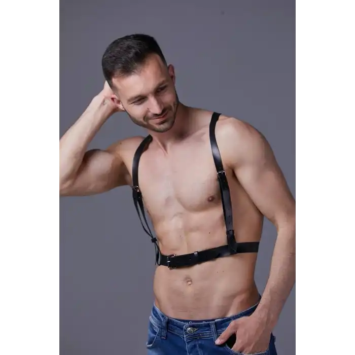 Pamuktenim Erkek Fantezi Deri Harness Askı 2134