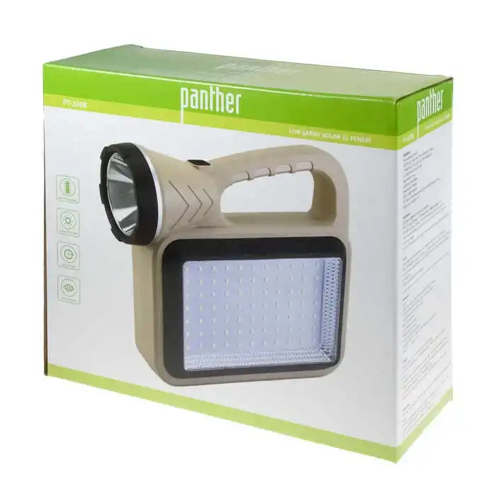 BX PT-2208 USB ŞARJLI SOLAR EL FENERİ