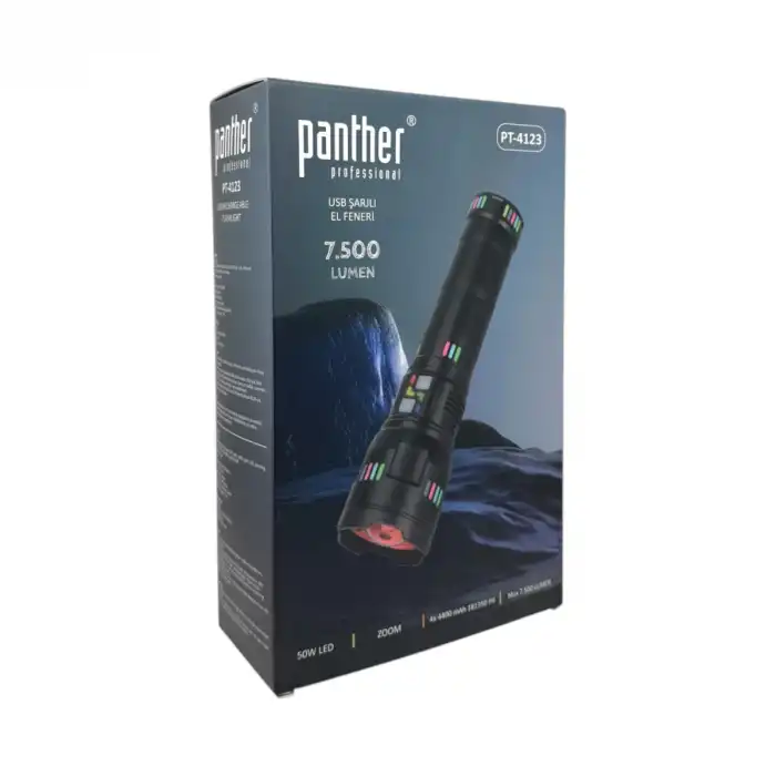BX PT-4123 USB ŞARJLI EL FENERİ