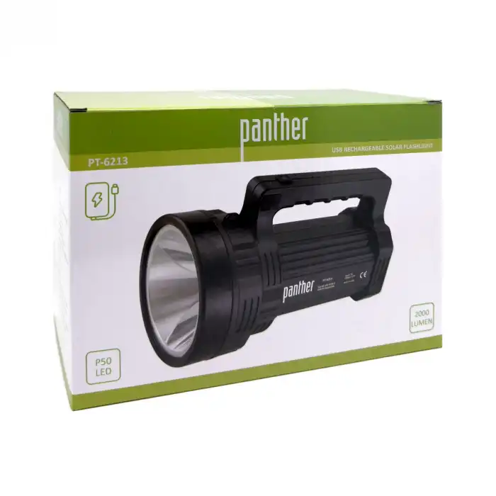 BX PT-6213 USB ŞARJLI SOLAR EL FENERİ