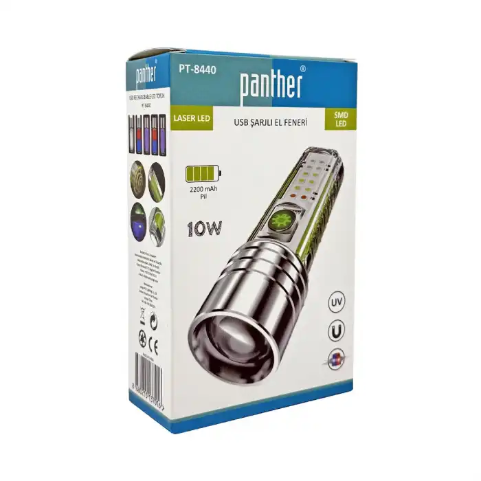 BX PT-8440 USB ŞARJLI EL FENERİ