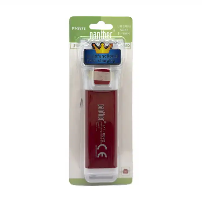 BX PT-8872 USB ŞARJLI SOLAR EL FENERİ