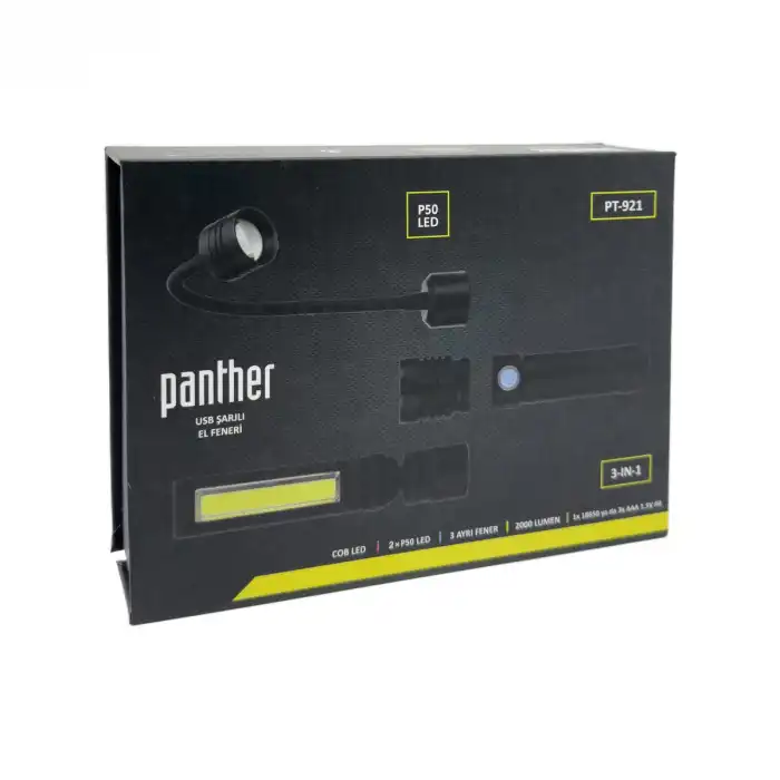 BX PT-921 USB ŞARJLI EL FENERİ