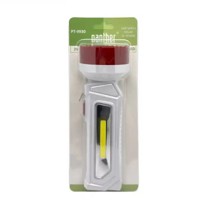BX PT-9930 USB ŞARJLI SOLAR EL FENERİ