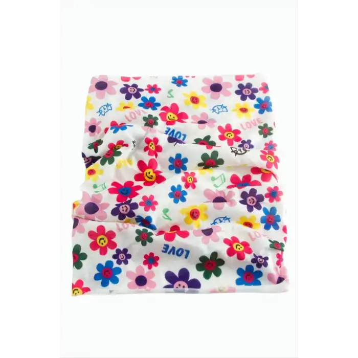 Papatya Desenli Baff Boyunluk