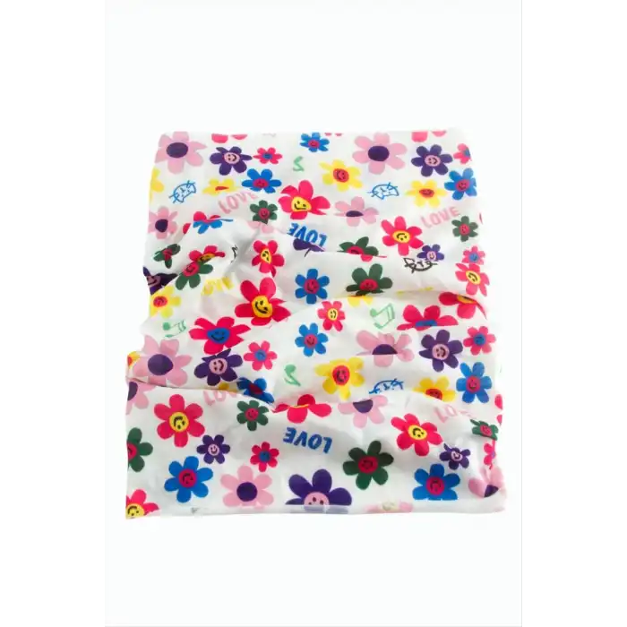 Papatya Desenli Baff Boyunluk