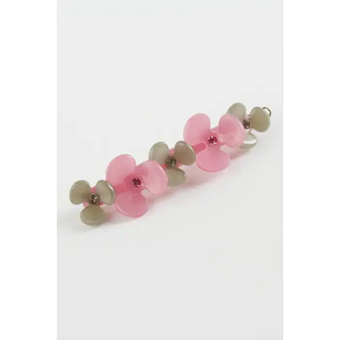 Papatya Taşlı Klipsli Toka