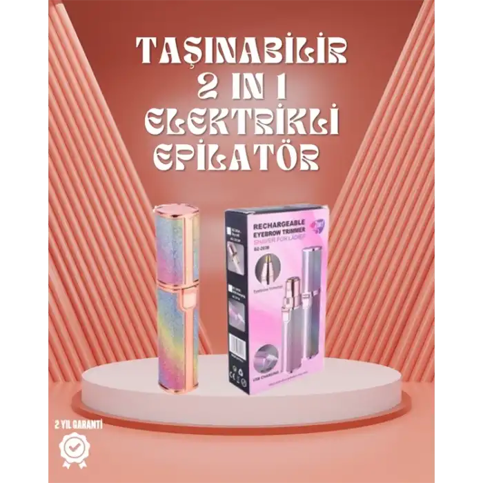 Paslanmaz Çelik Bıçaklı Usb Epilatör – Kaş, Üst Dudak Ve Çene Tüy Temizleyici