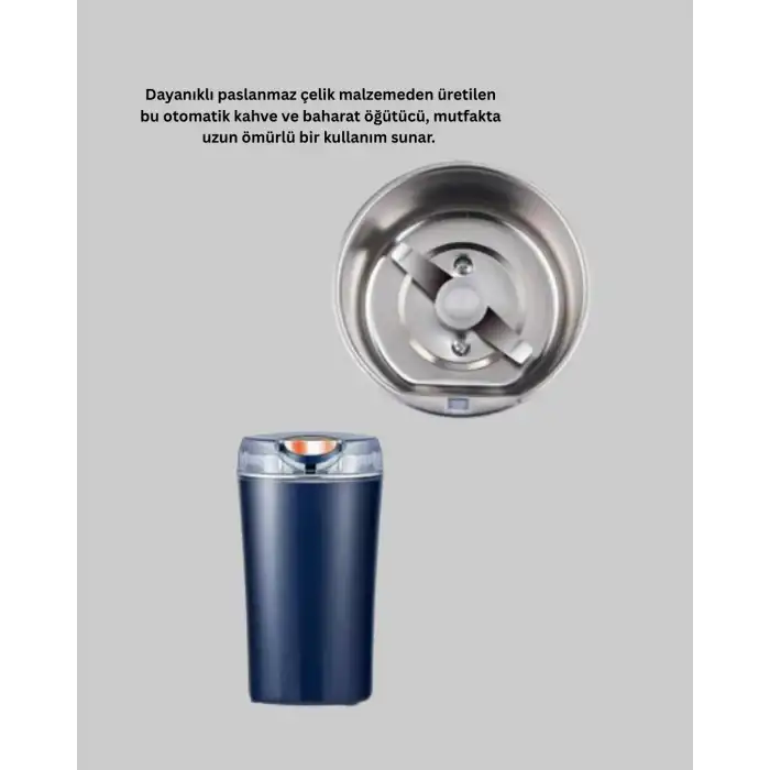 Paslanmaz Çelik Otomatik Öğütücü Kolay Temizlenebilir Yedek Bıçaklı