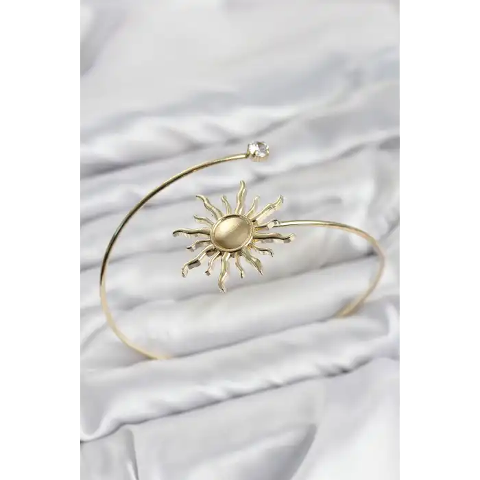 Pazu Bileklik Gold Renk Pirinç Güneş Model
