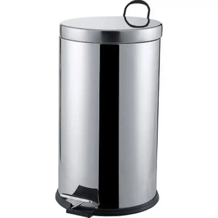 Pedallı 16lt Krom Metal Çöp Kovası Bx40