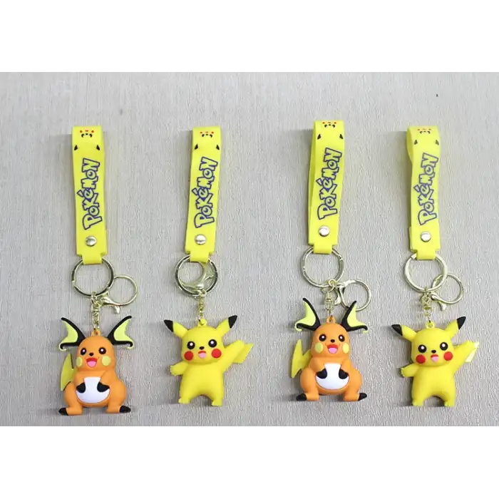Pikachu Raichu Silikon Anahtarlık