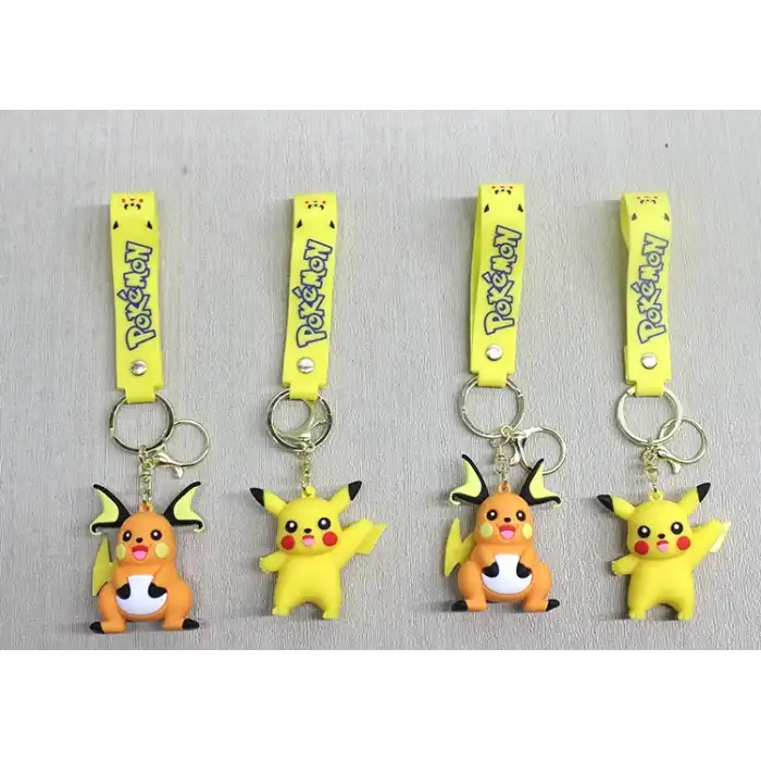 Pikachu Raichu Silikon Anahtarlık