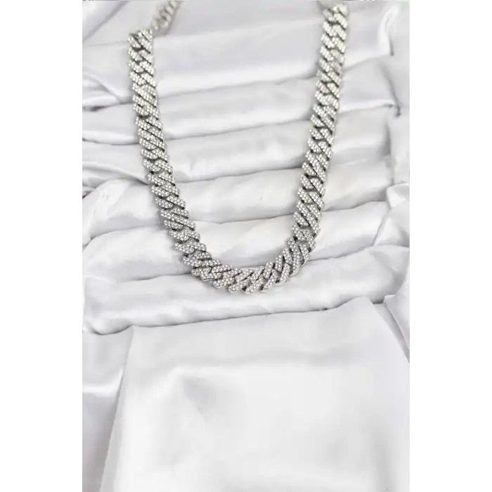 Pirinç Cuba Chain Gurmet Model Kolye
