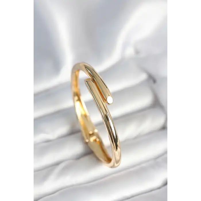 Pirinç Gold Renk Kadın Kelepçe Bileklik