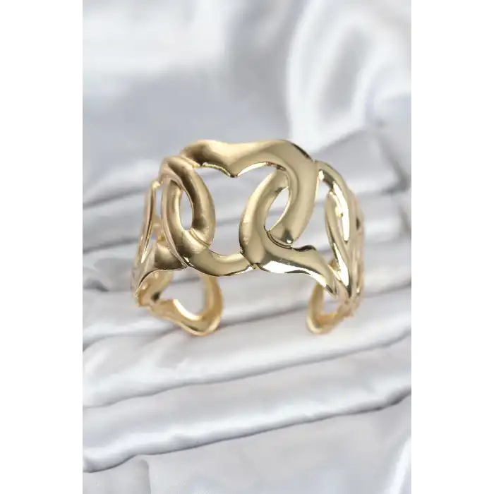 Pirinç Gold Renk Vintage Kadın Bileklik