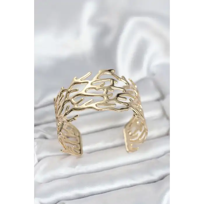 Pirinç Gold Renk Vintage Model Kadın Bileklik