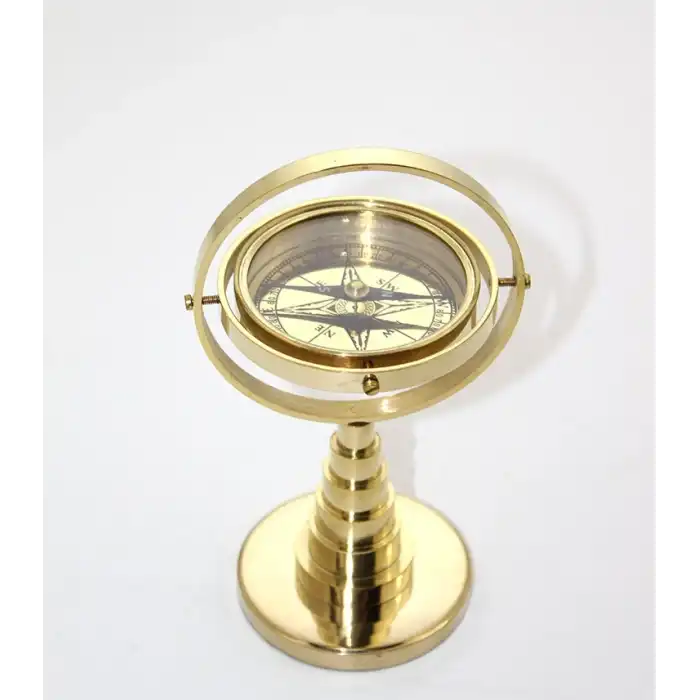 Pirinç Masa Üstü Pusula Model 1