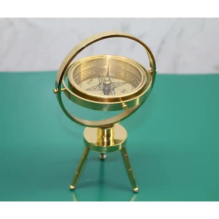 Pirinç Masa Üstü Pusula Model 2