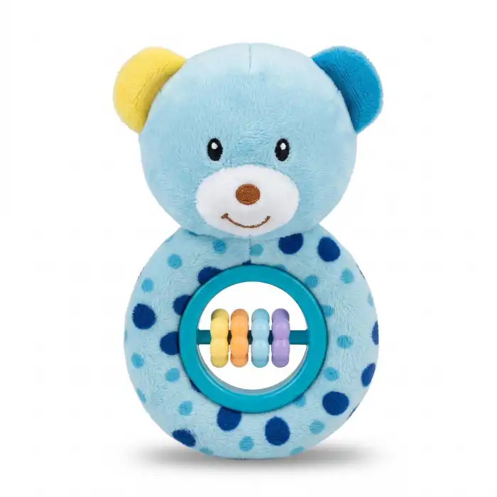 Bebek Peluş Çıngırak Çiçek Tasarımlı Boncuklu El Çıngırağı 15 cm 1 Adet BX-316460